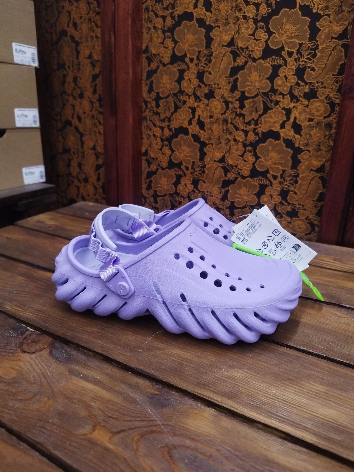 Оригинальные Кроксы. Crocs Salehe. Крокс Echo Wave. Тапочки, шлепки.