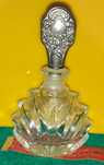 Frasco de Cristal para Perfume C/ Tampa em Estanho