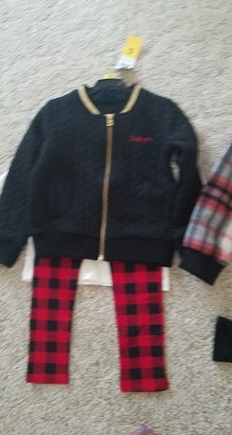 TOMMY HILFIGER 3 PC SET 5-7 lat, bomberka spodenki koszulka