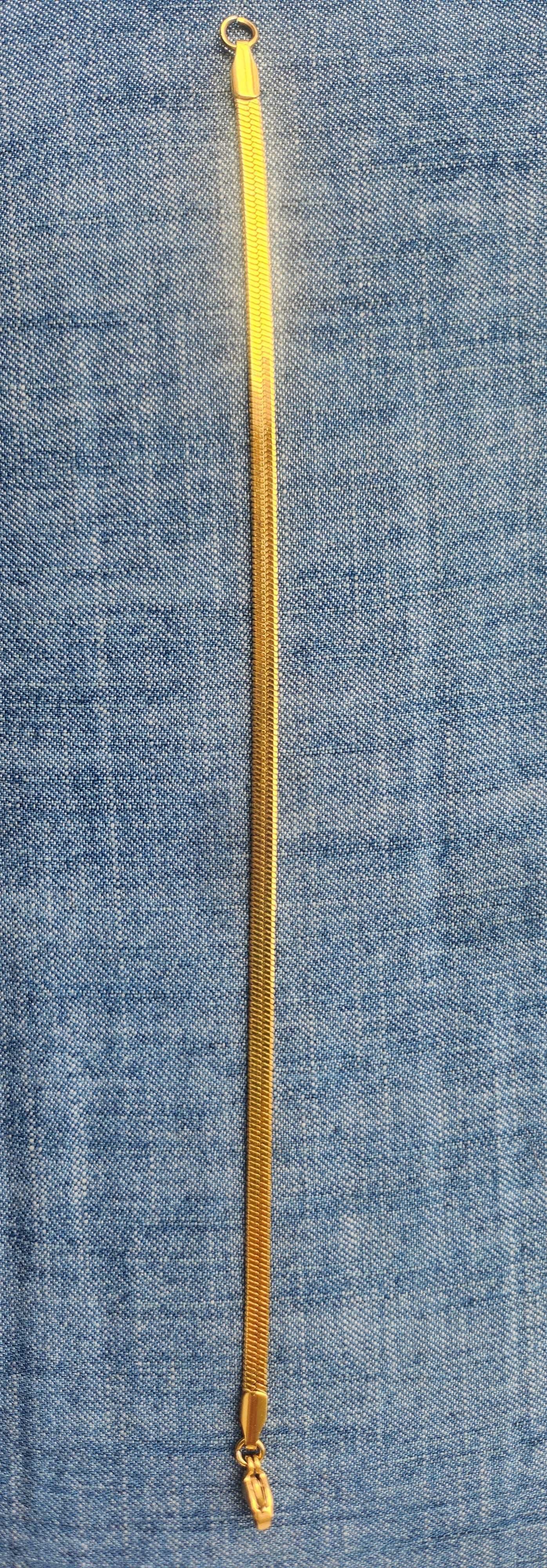 Nowa bransoletka stal chirurgiczna kolor złoty 19 cm