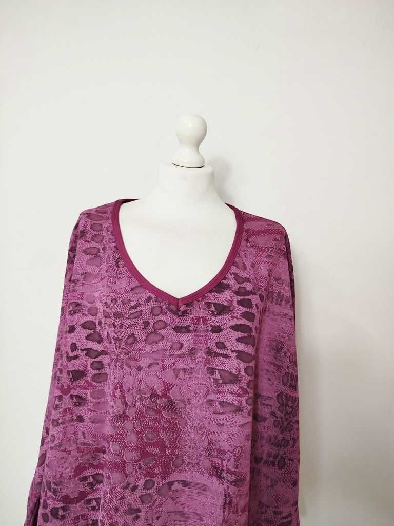 Studio buraczkowa bluza bluzka oversize w panterkę