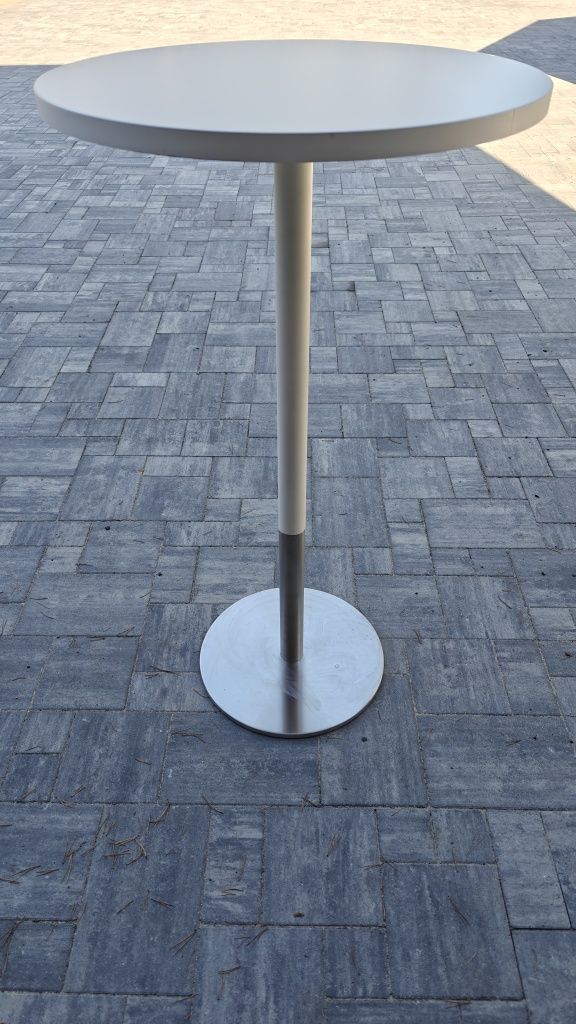 Stolik Stół Balma Barowy Loft Wysokość 110cm Średnica 60cm Biały