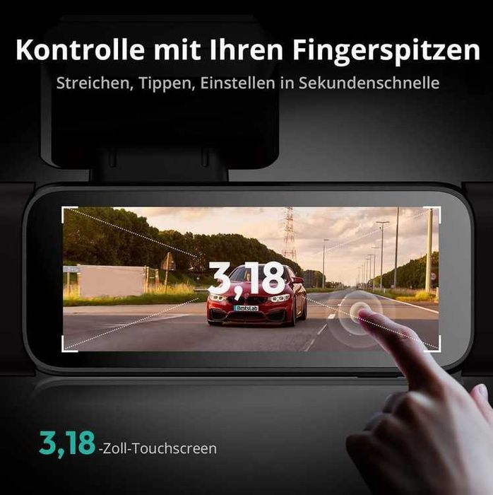 Videorejestrator BOTSLAB G980H Multi 4-kamery 128GB GPS 5GHz WiFi 3"