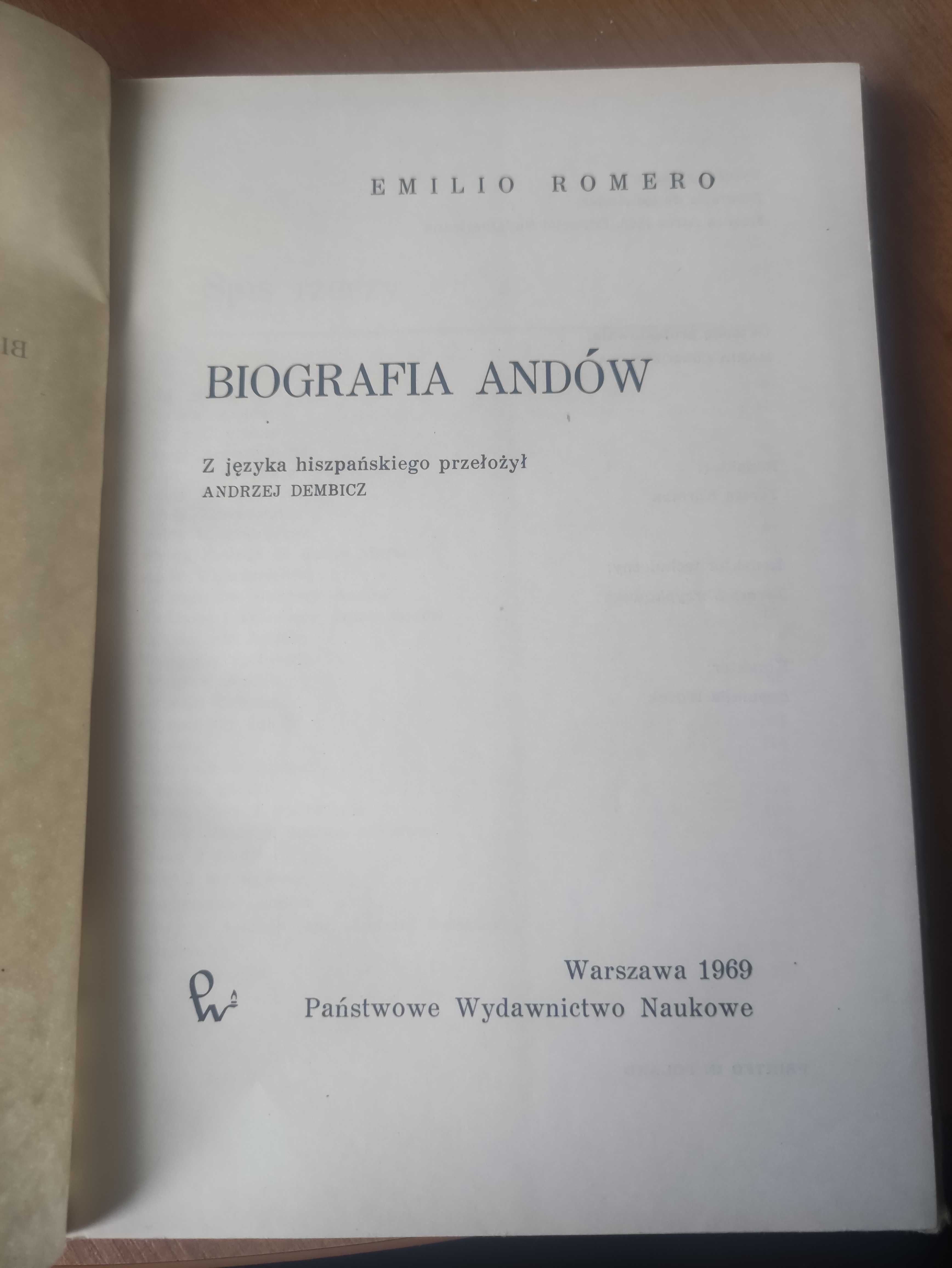 W.Romero,, Biografia Andów " PWN 1969