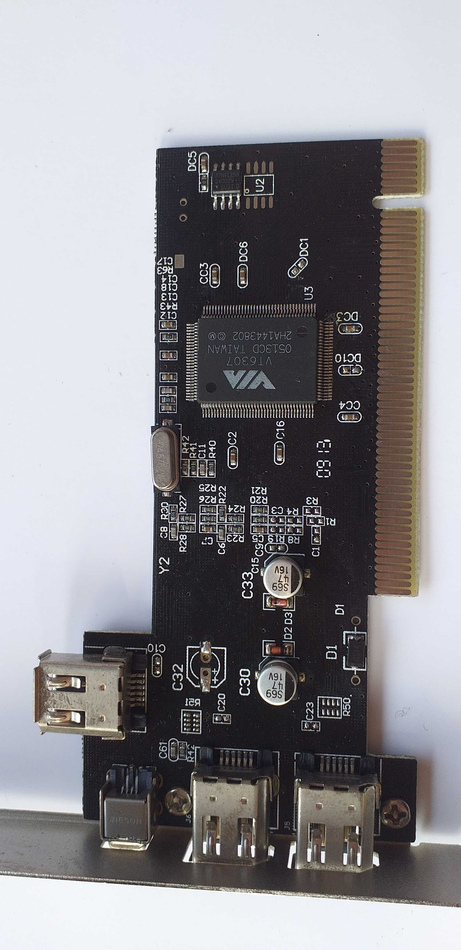 Czteroportowa karta Fire wire PCI