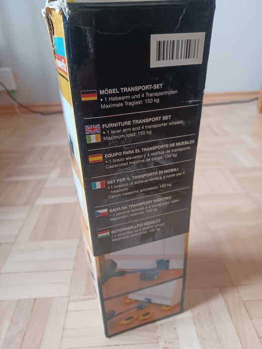 Zestaw do przenoszenia transportu mebli POWERFIX 150 kg dźwignia kółka