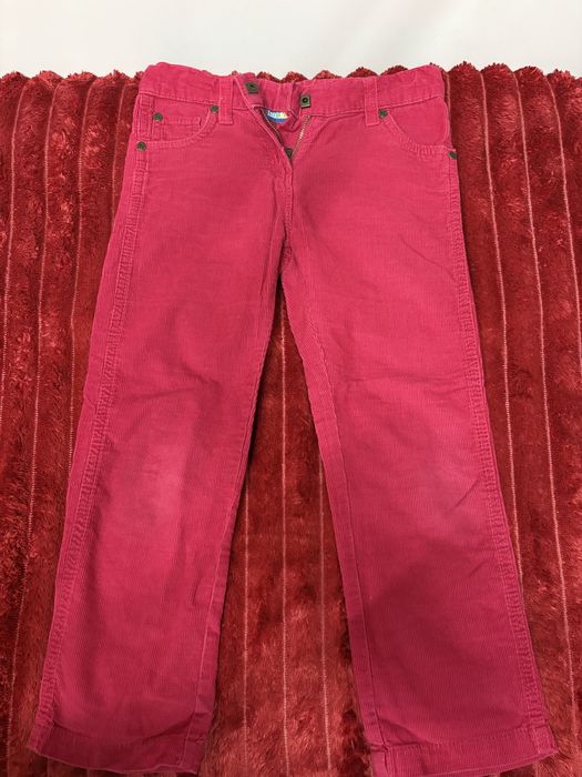 Spodnie sztruksowe ciemno różowe