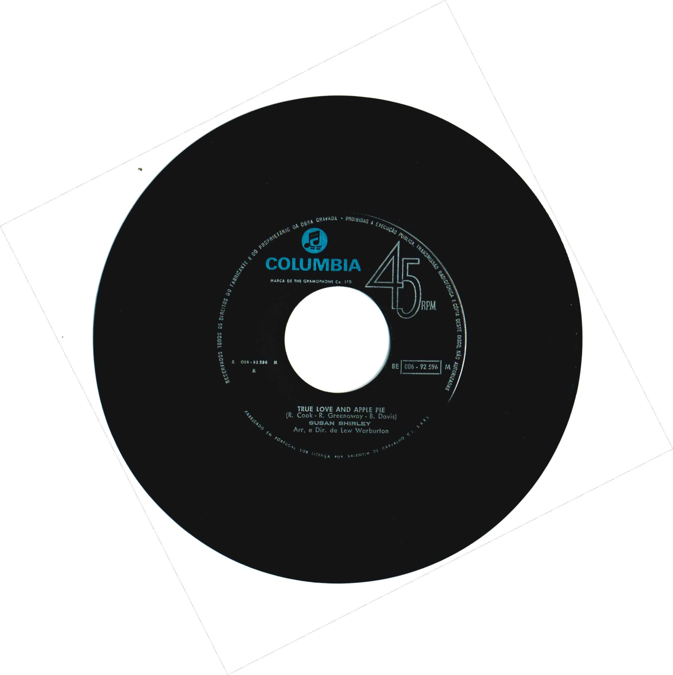 Susan Shirley - True love and apple pie- Disco EP 45 rpm -