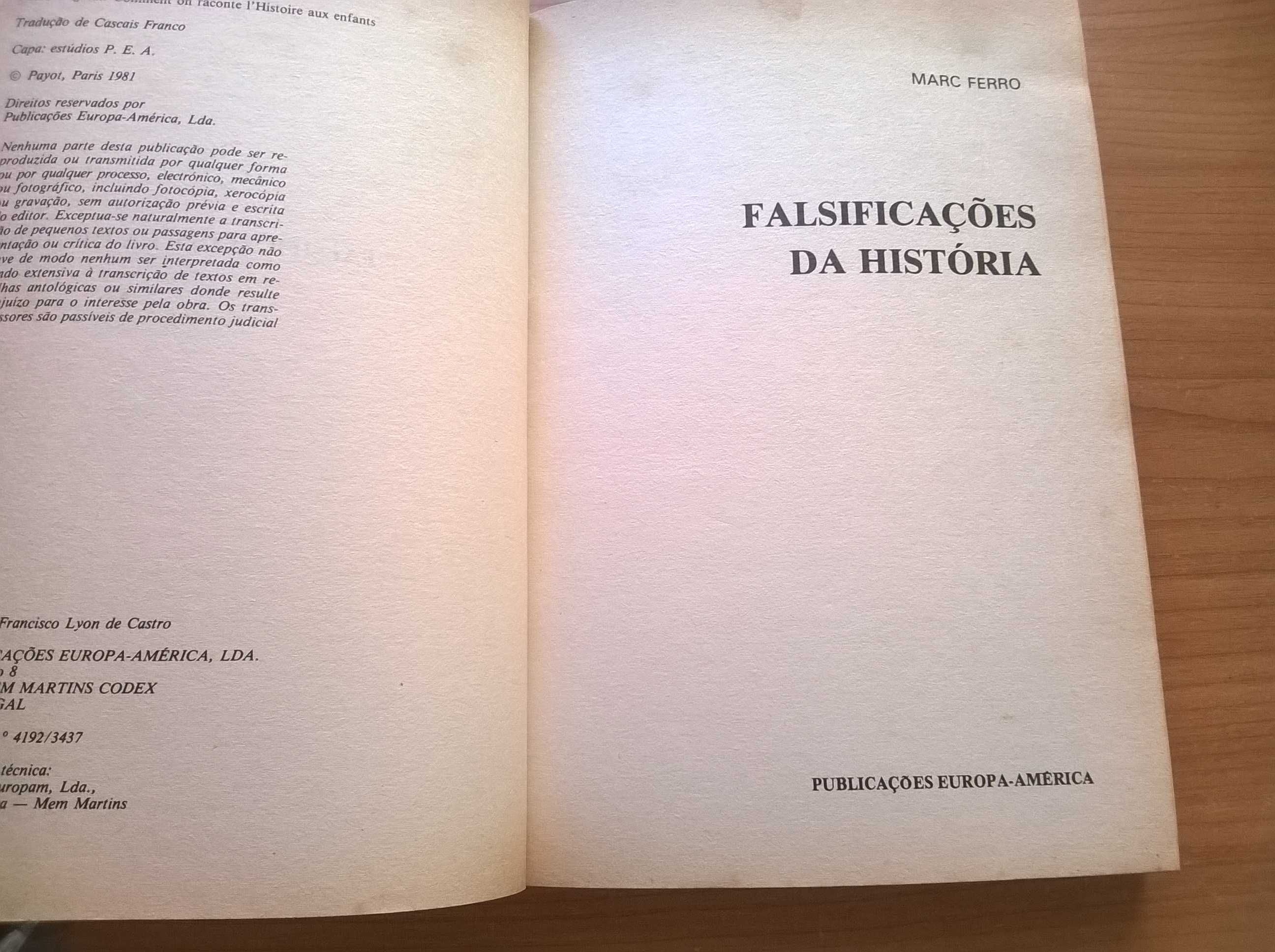 Falsificações da História - Marc Ferro (portes grátis)