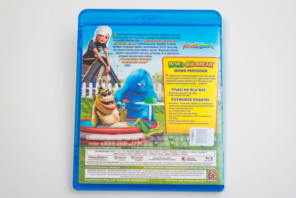 Potwory kontra Obcy (Monsters vs. Aliens) Blu-ray PL