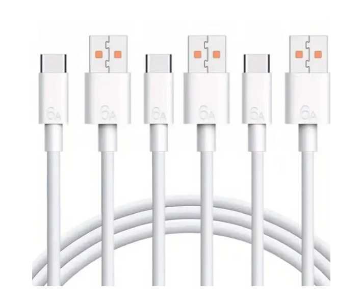 Kabel USB Typu C 6A 66w, Super Szybki Kabel Ładujący Huawei, Oppo, Mi