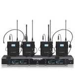 Zestaw 4 mikroportów z odbiornikiem SHUDDER SDR1504 w racku mikroporty