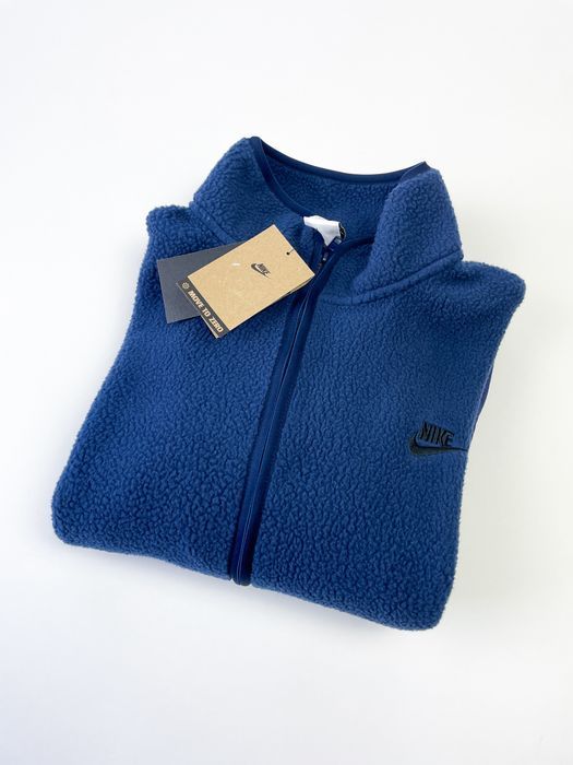 Оригінал! Зіп Худі Nike Sherpa (темно-синє) (S/M/L) / Нове з бірками!