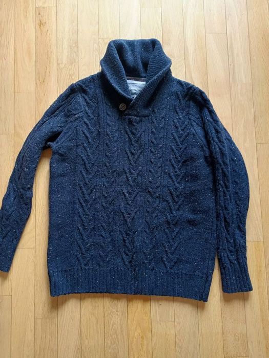 Sweter męski z golfem, 34% wełna