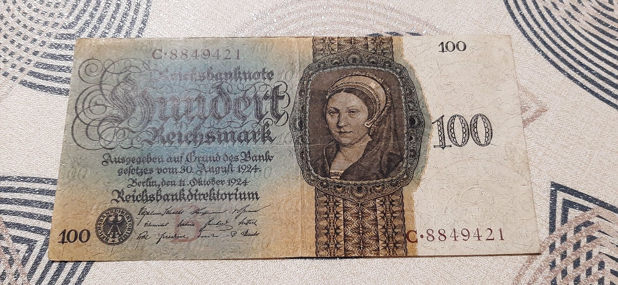 Banknot Niemcy 100 marek
