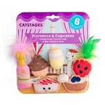 Zestaw 6 zabawek dla kota z kocimiętką PURRSECCO & CUPCAKES z USA