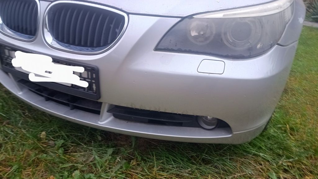 BMW E60 E61 przód kompletny titansilber 354 maska zderzak pas przedni