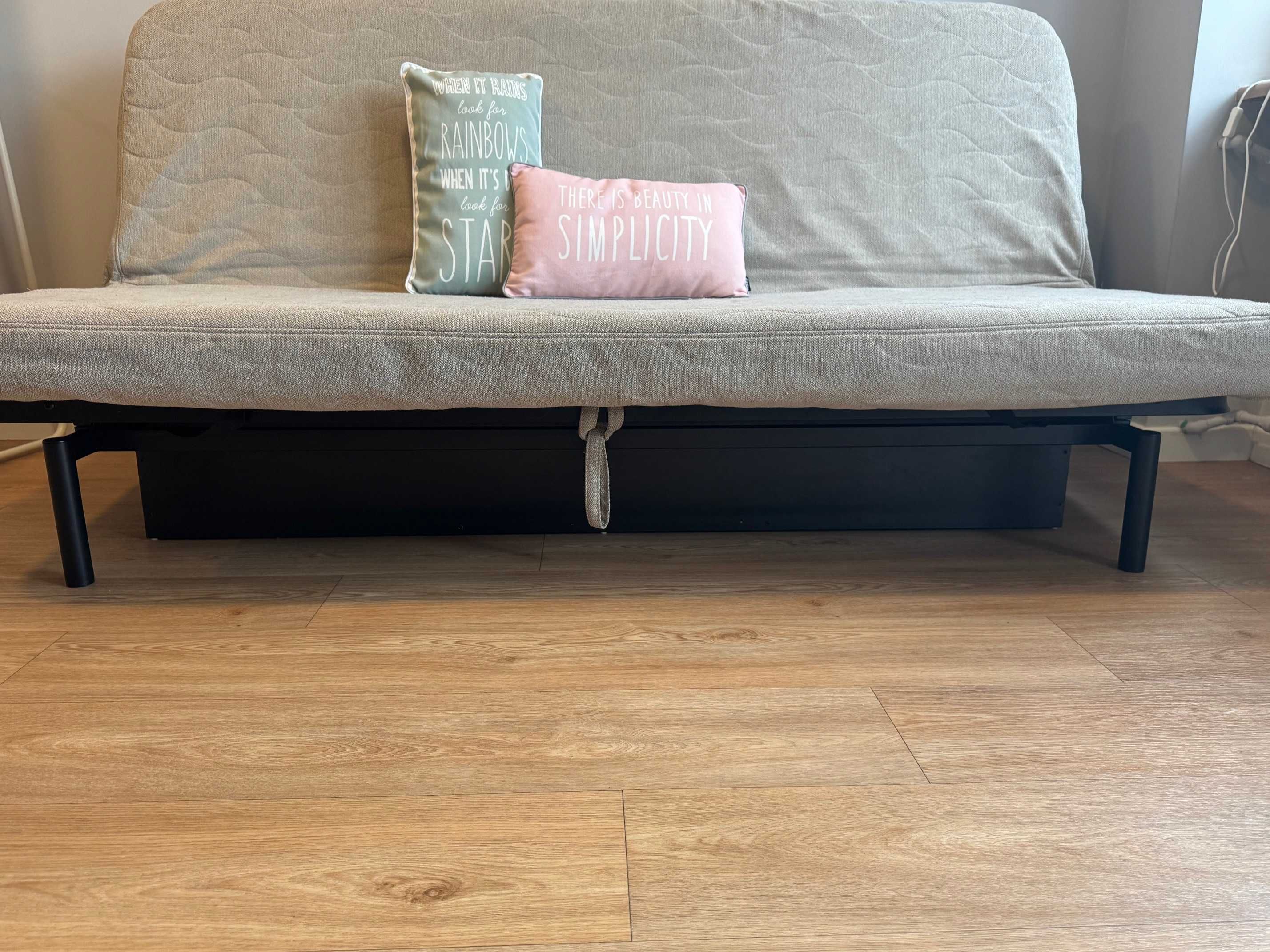 Sofa rozkładana IKEA NYHAMN z pojemnikiem + dodatkowy nowy materac