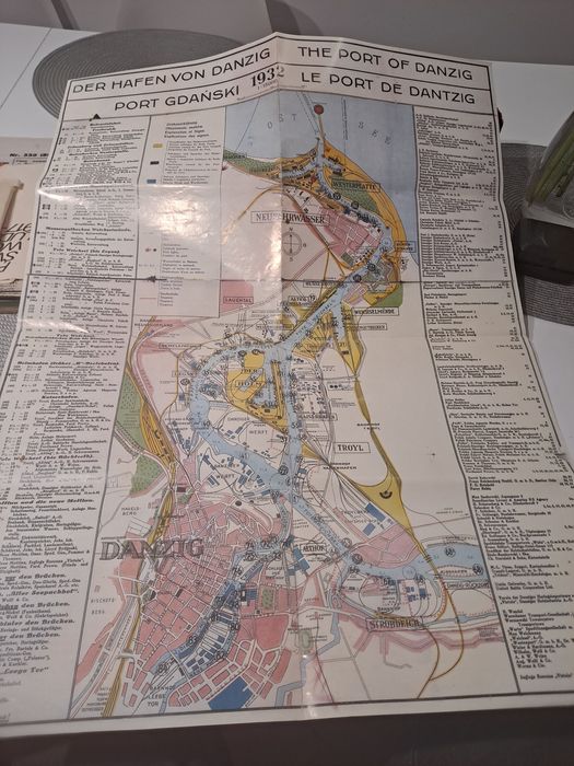Mapa Port Gdański reprint