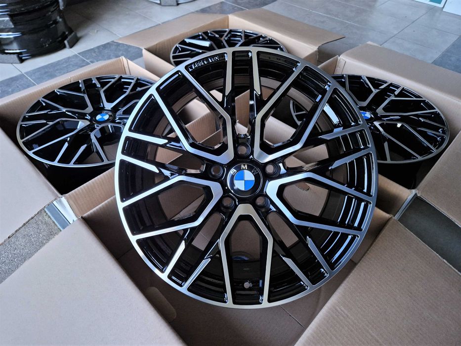Alufelgi 17 BMW 5x120 1 3 X1 X3 F30 E90 E46 F20 E87 83 F25 Czarne 414#