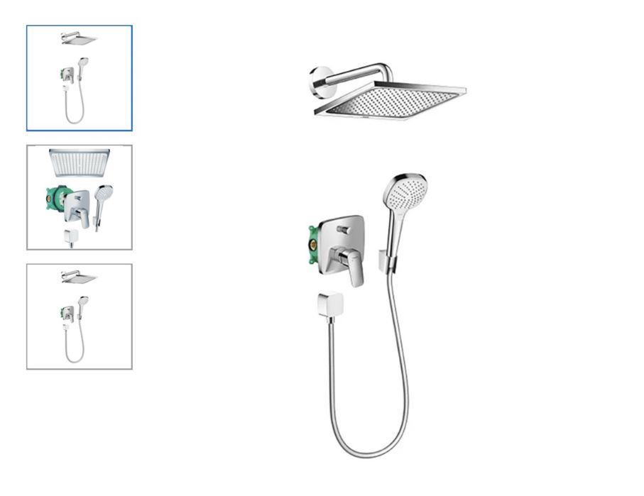 Душевая система Hansgrohe скрытого монтажа скритий монтаж