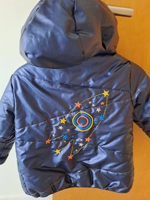 Casaco impermeável de menina, azul