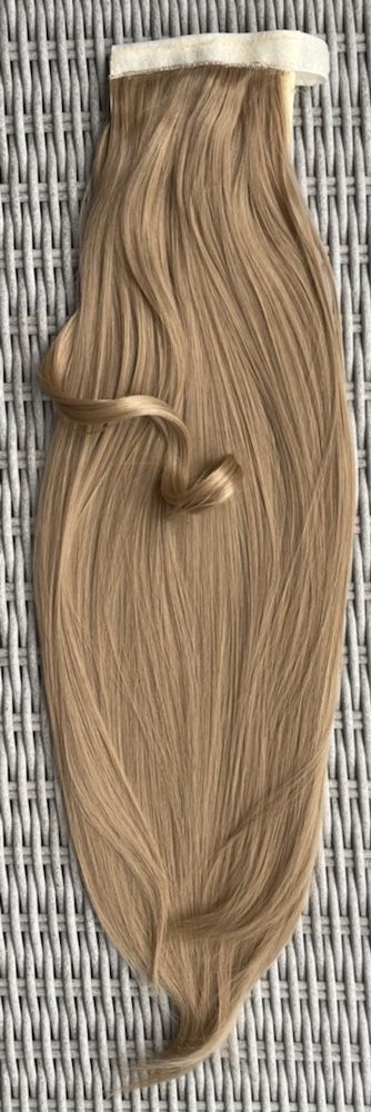 Premium Ultra włosy doczepiane, karmelowy blond, kucyk, treska ( 219 )