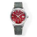 HUASUO 39 mm luksusowy ręcznie wykon. zegarek z tarczą lakierowaną GMT