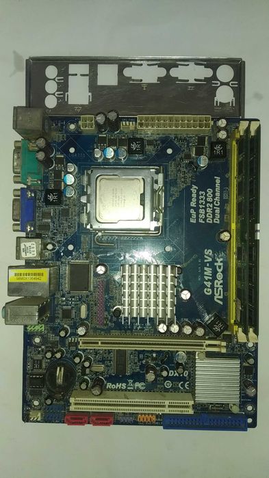 Материнская плата ASRock G41M-VS на 775 socket+процессор+память