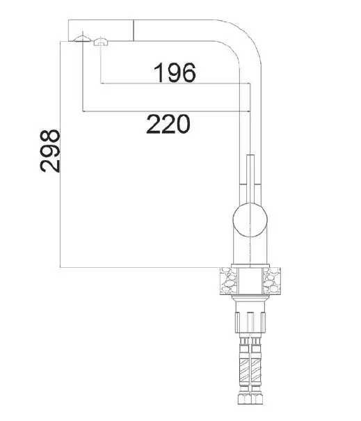 Комб. змішувач Fabiano FKM 3140 SS Nano Graphite, або FKM 3140 SS Inox