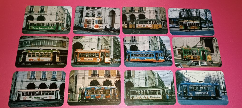 Eléctricos de Lisboa coleção rara de calendários de bolso 1986
