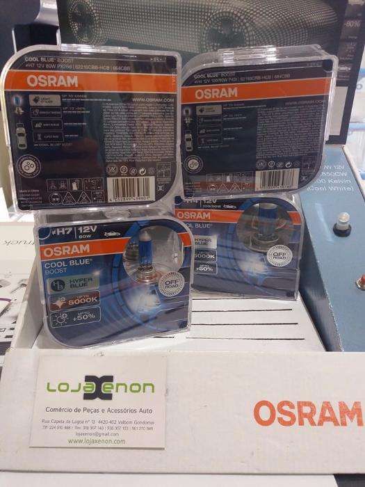 Lâmpadas H1 / H4 / H7 OSRAM Cool Blue Boost 5000k tipo xenon