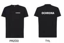 Koszulka bawełniana t-shirt z nadrukiem OCHRONA xxl