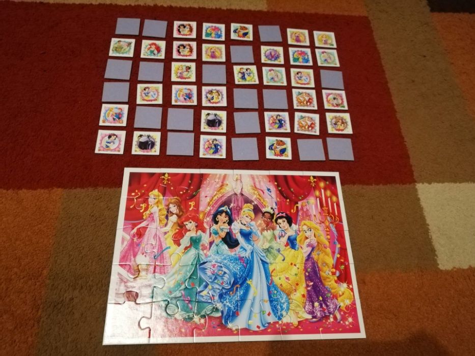 Puzzle e Jogo da Memória Disney Princess