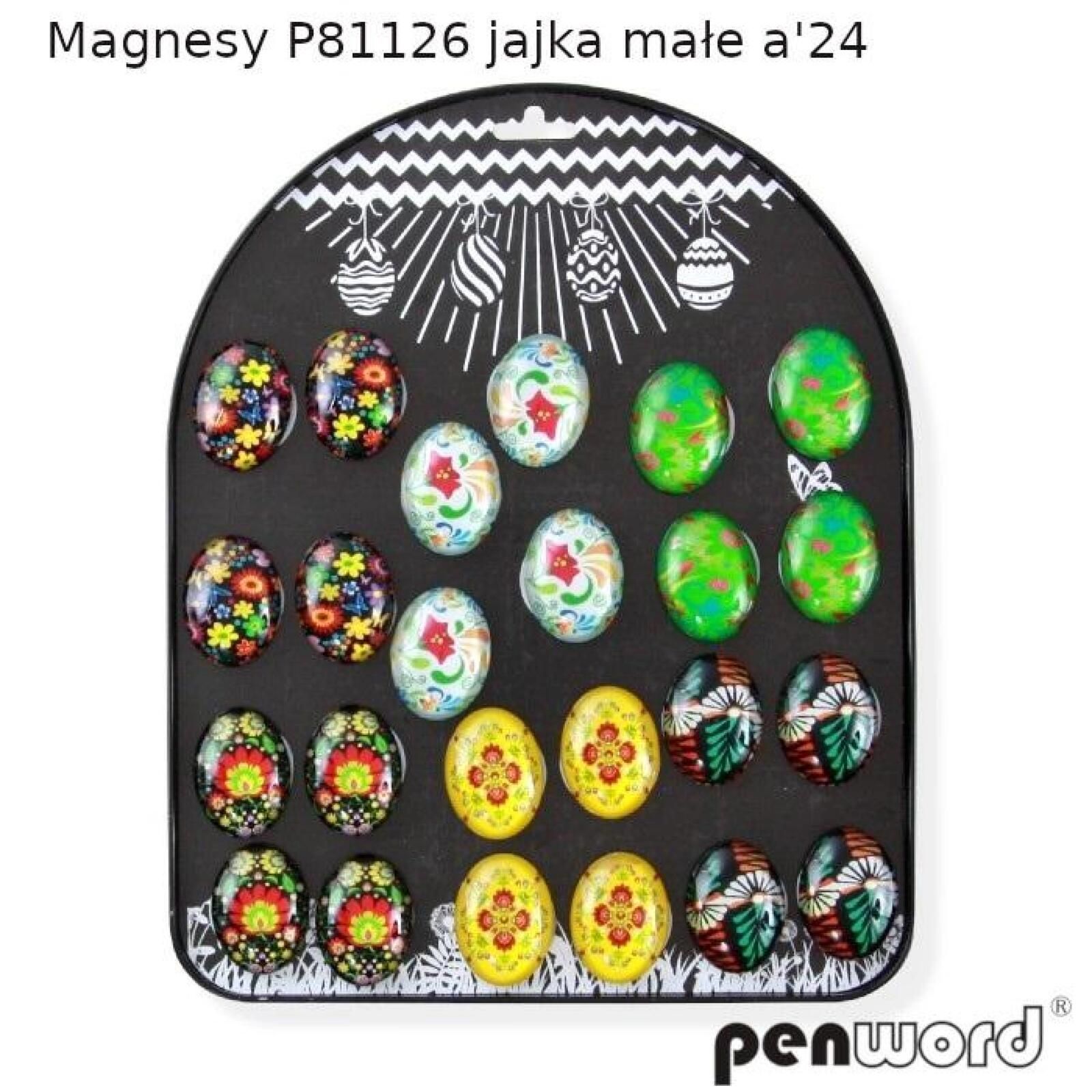 Magnesy świąteczne pisanki małe 24szt Penword oprawa: pudełko