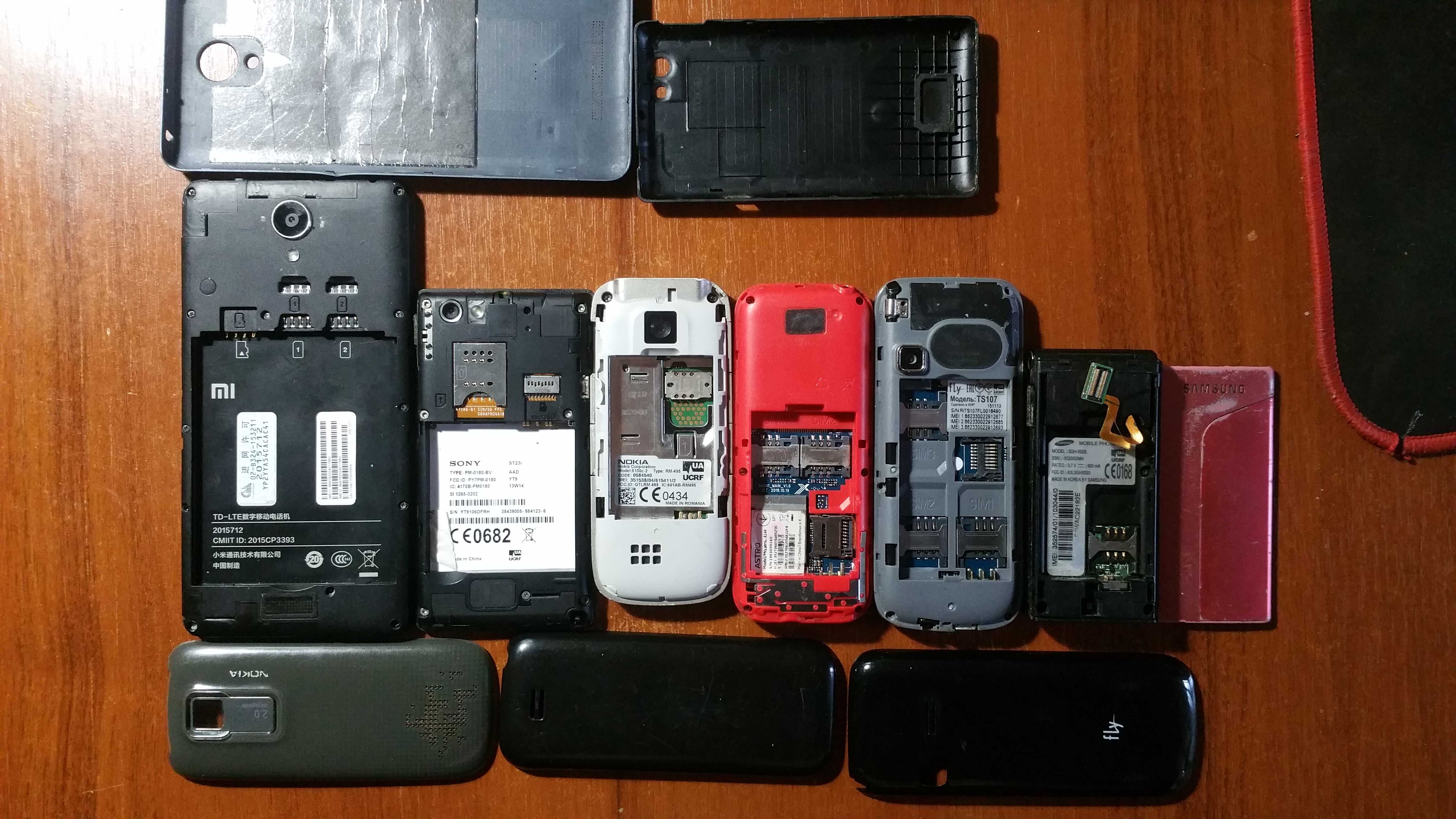 Лот телефонов xiaomisonynokiaastroflaysamsung
