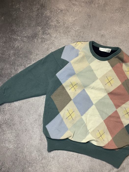 Винтажный свитер lyle Schott M-L с патчем