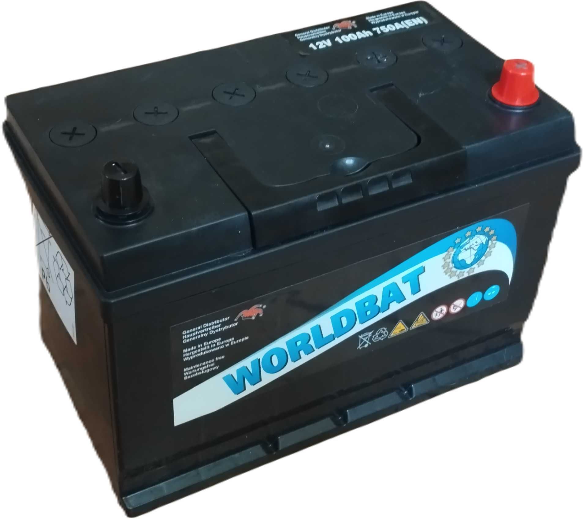 Akumulator WORLDBAT 12V 100Ah Jap. 750A (EN) AZJA Najtaniej