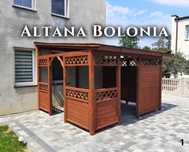 Altana drewniana ogrodowa Bolonia. Szybka realizacja. Producent
