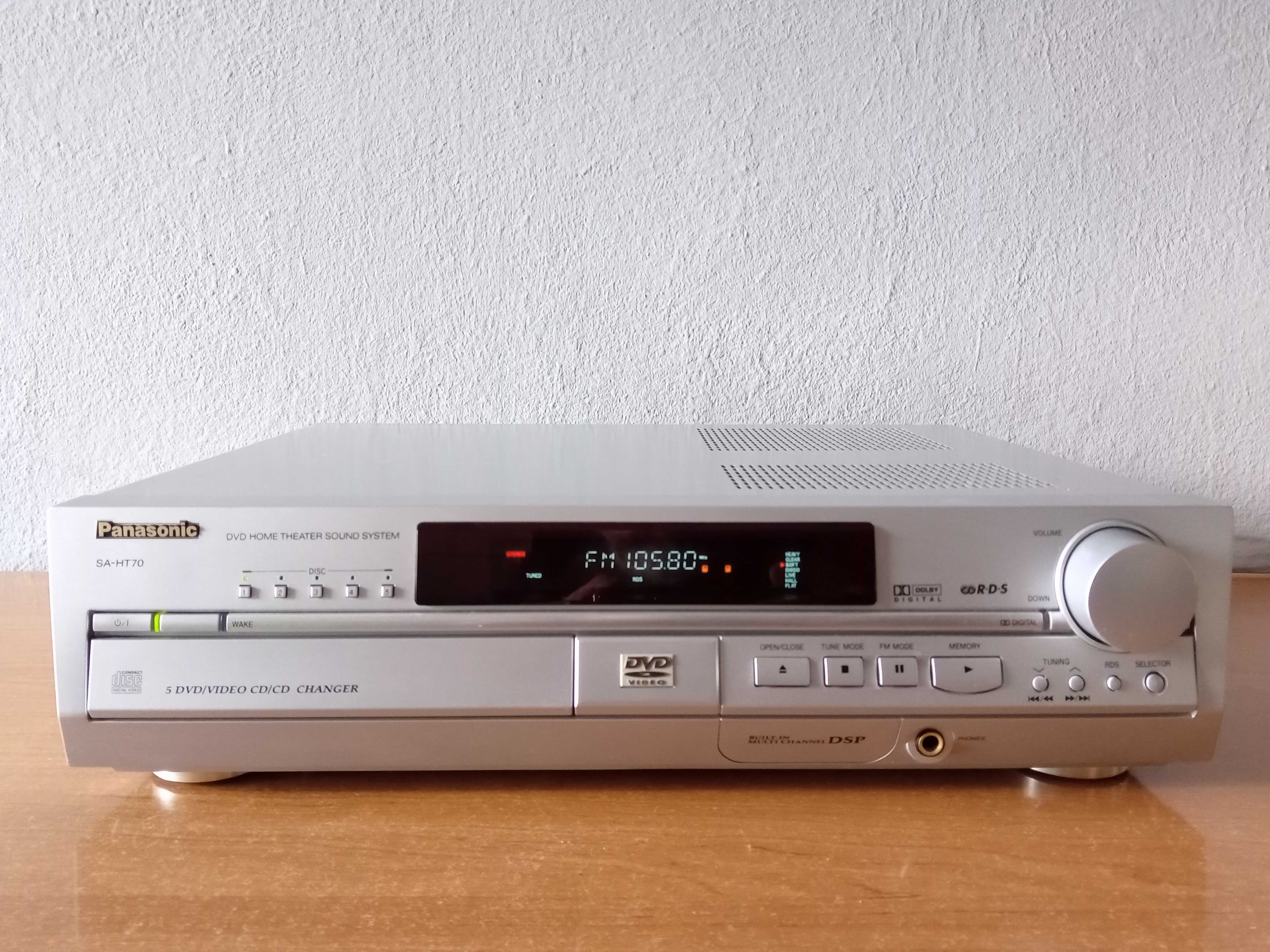 Panasonic SA-HT70 amplituner kina domowego 5.1  zmieniarka 5 x DVD/CD