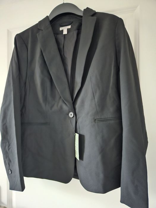 NOWA czarna marynarka, żakiet H&M r.44