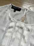 Urocza bluzeczka Jones New York r. XS plisy koronka