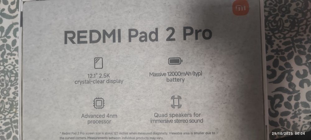 Tablet Redmi Pad 2 Pro SELADO