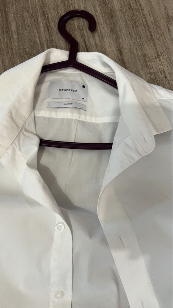 Biała Koszula galowa męska Slim fit chłopiec 170 cm