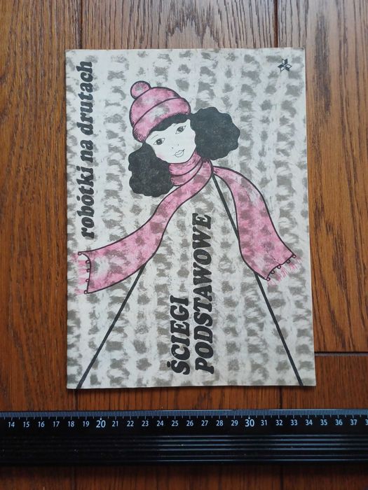 Książka "Robótki na drutach - ściegi podstawowe" - 1987 rok