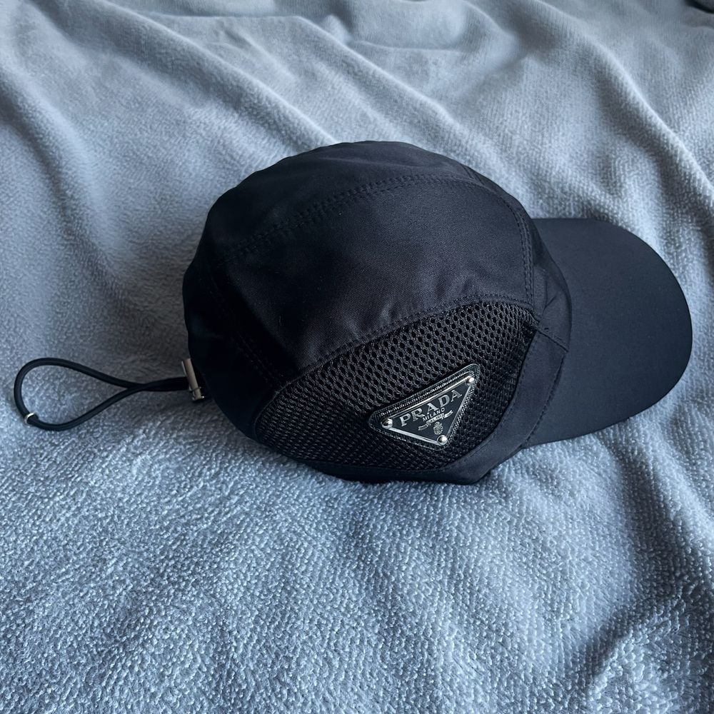 Кепка Prada Nylon Drawstring Baseball 5 Panel Black Cap