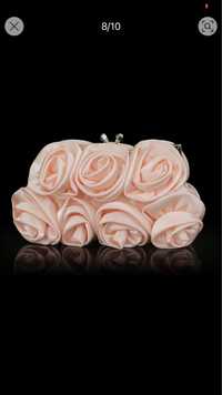 Clutch Cetim Rosa