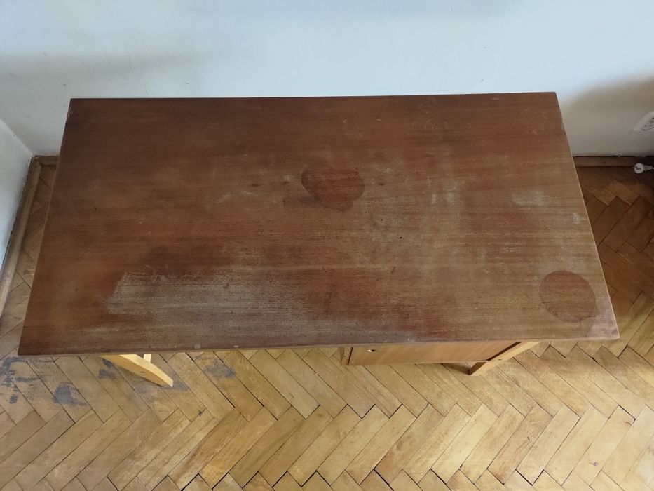 Biurko z lat 70, vintage PRL, prod. Jarocin, stan dobry