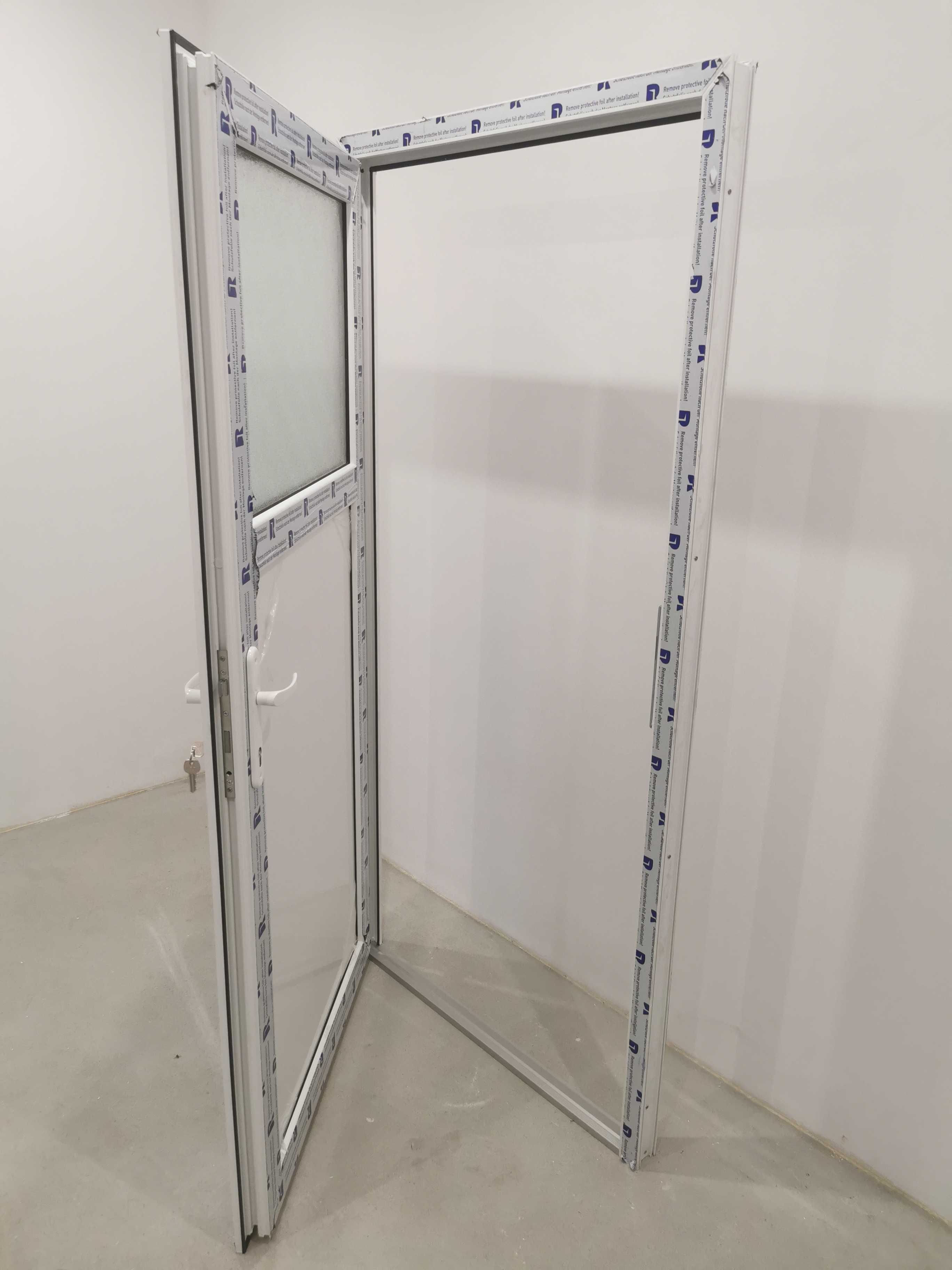 Drzwi 100x200 PVC PCV Plastikowe Garażowe Przemysłowe Gospodarcze