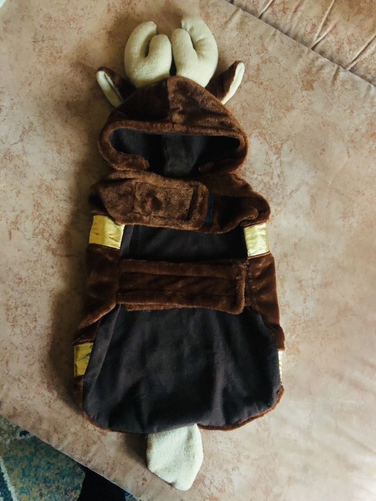 Куртка - накидка для собаки олень . Новогодняя , зимняя атрибутика